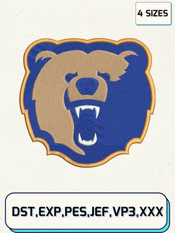 Morgan State Bears Logos Embroidery Design Files, NCAA Logos Embroidery Designs, Machine Embroidery Files, 4 Sizes