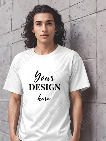 Men's Shirt model Mockup JPG White tshirt mock up flat lay. lifestyle model shirt mockup, t shirt mockup digital Instant download $2.71