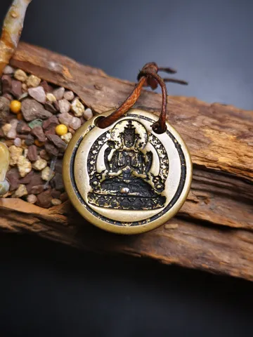 Gandhanra Old Tibetan Buddha Statue Tsa Tsa Mold Amulet,Chenrezig,Copper Mould For Making Clay Buddha Statue, DIY Tsha Tsha Statue,Pendant $49.99