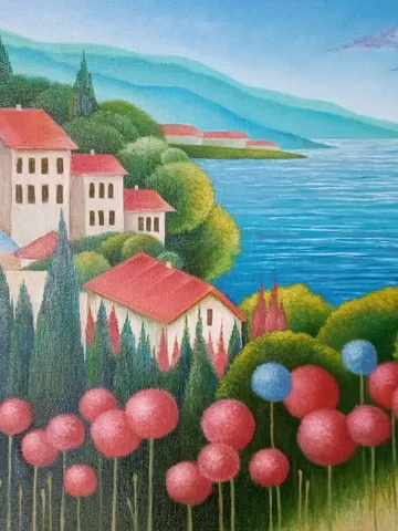 Mountains and sea. $300.00