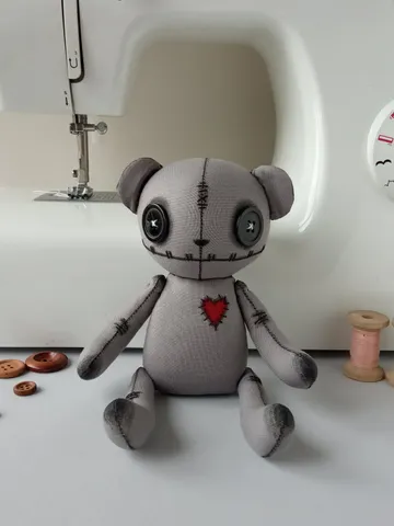 Handmade Bear Doll – Gray $63.00