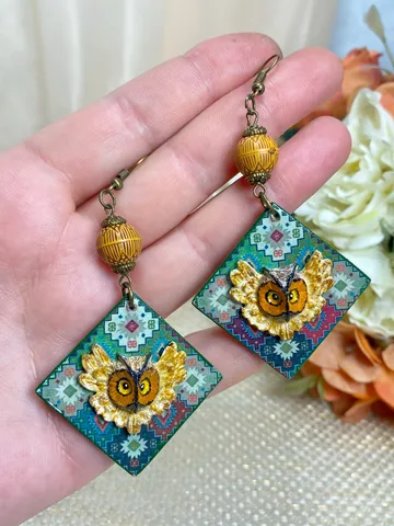 Designer handmade earrings. $26.00