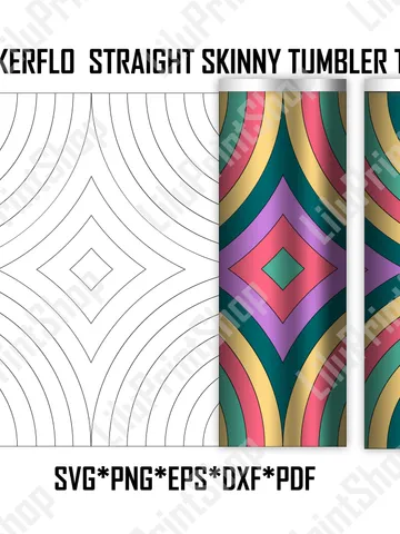 Burst tumbler Template svg for 20oz Skinny svg Burst template svg for straight Makerflo Burst Tangram tumbler cut file instant download $2.71