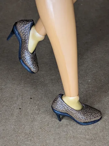 Handmade heels brown leather shoes for 16-inch Fashion Royalty dolls (FR16) $47.00