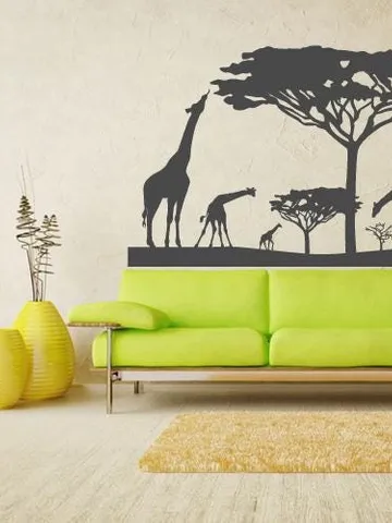 safari landscape Wall decal skyline Sticker z2719 $23.99