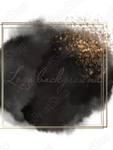 Black logo design Watercolor logo background png , Black and gold confetti overlay digital instant download $2.85