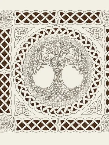 Machine Embroidery Design Celtic tree of life in trapunto technique $8.00