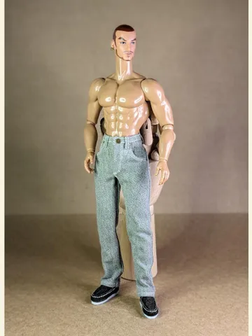 Realistic handmade khaki classic jeans for 13 inch fashion male doll (Adonis doll) $73.00