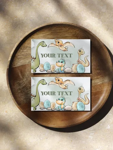 Editable Food Label Dinosaur First Birthday Label; Dinosaur Party; Dinosaur Party Birthday Template Instant Download; di1 $8.13