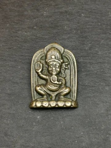 Gandhanra Unique Vajrapani Amulet Badge,Tibetan Buddhism Statue,the Protector and Guide of Gautama Buddha,Made of Bronze $149.99