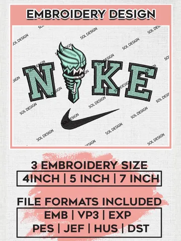 Nike New York Liberty Logo Embroidery Files, WNBA New York Team Embroidery Designs, Basketball Teams, 3 sizes, Machine embroidery designs, Digital Download $6.99