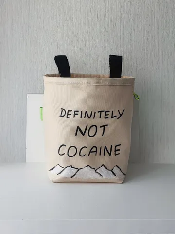 Chalk bag Not Cocaine №1 for rock climbing and bouldering $54.90