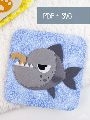 Piranha - Felt Applique - Sewing Pattern $4.00