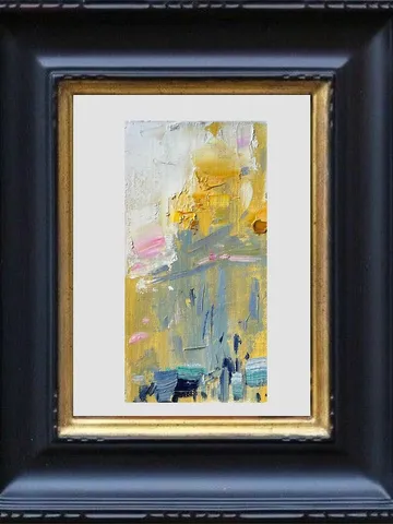church Painting Abstract Original Painting Impasto Oil Painting Sity Art $150.00