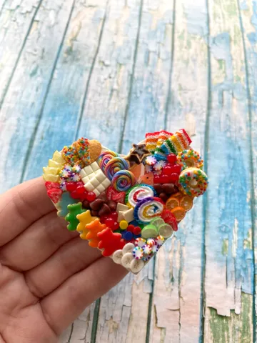 Magnet Miniature Rainbow Charcuterie Board with Polymer clay Souvenir $27.00