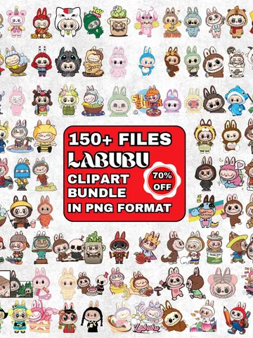 Labubu PNG Bundle, Labubu Clipart, Labubu Bundle PNG, 150+  Cute Kawaii clipart | Cartoon Digital Download, La bubu PNG, T Shirt Sublimation $2.99