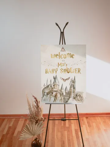 Welcome Wizard Baby Shower Banner; Magic School Baby Shower; Baby Shower Banner; Welcome Banner template; Wizarding World; wh1 $11.62