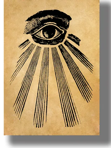 All Seeing Eye or Eye of Providence. Occult and religious symbol. $21.00