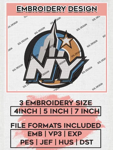 WNBA New York Liberty Embroidery Files, WNBA New York Team Embroidery Designs, Basketball Teams, 3 sizes, Machine embroidery designs, Digital Download $6.99