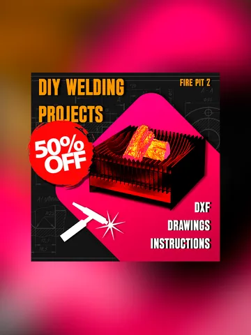 Welding Project Plans Drawings Fire Pit 2 (DXF, PDF) $14.00