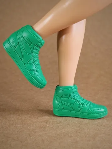 Classic green high top sneakers for 1/6 scale male dolls $12.00