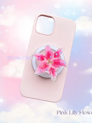 Magsafe Lily Flower Phone Grip For Phone And Kindle, Elegant Floral Phone Grip, Phone Accessory, Flower Popsocket