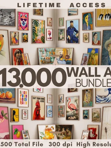 WHOLE SHOP SALE 213.000+ Mega Gallery Wall Art Bundle - Bauhaus, Boho, Botanical, Matisse, City Map, Patent, Vintage Posters - Digital $16.53