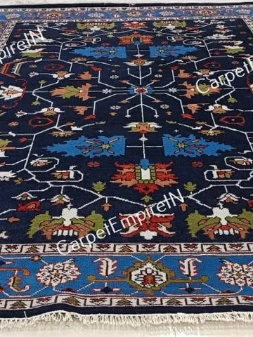 Exquisite Blue Modern Oushak Hand Knotted Rug 4x6, 5x8, 6x9, 8x10, 9x12, 10x14 ft Handmade Rugs for Living Room - Antique Contemporary rug $567.80