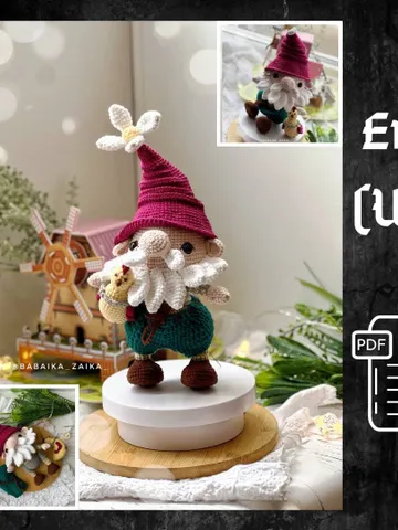PDF Crochet Pattern Easter Cute Gnome and Chicken, Easter ornaments, Amigurumi Chicken, Amigurumi Easter Toy, Amigurumi Scandinavian Gnome $10.70