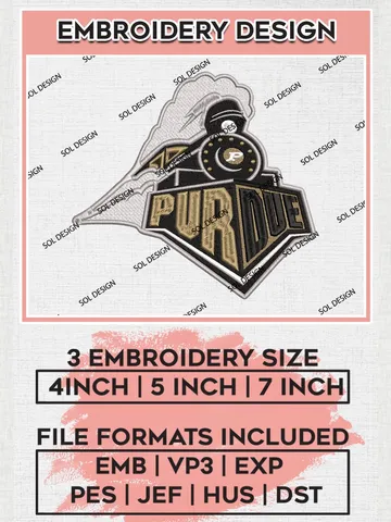 NCAA Purdue Football Team Logo Machine Embroidery Design, NCAA Purdue Boilermakers Team Design Design files, NCAA Team Embroidery Designs, NCAA Machine Embroidery Designs, Digital Download $6.99
