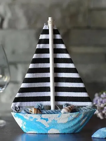 Wooden Boat, Ship, Decor. $15.00