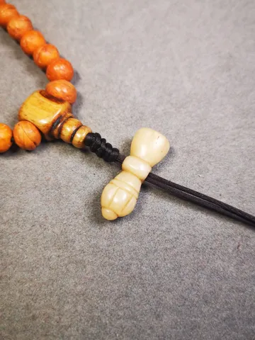 Gandhanra Handmade Tibetan Pendant Bead,Bone Carved Spacer Bead for Mala,Vajra Bell Amulet Pendant $29.99
