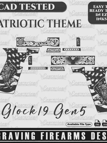 Engraving Firearms Design Glock19 Gen5 Patriot Design $59.99