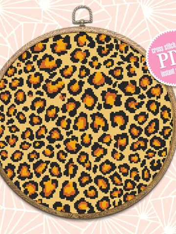 Leopard background cross stitch pattern PDF Animal skin pattern design, Leopard print Instant download PDF, Modern cross stitch chart #K7 $4.20