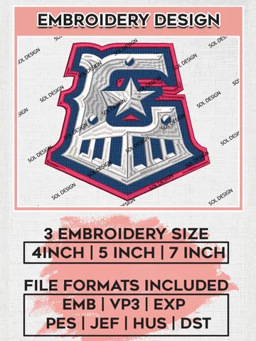 MiLB Round Rock Express Embroidery Design Files, MiLB Round Rock Express Logo, Minor League Baseball Logo Embroidery Designs, MiLB embroidery designs, Machine embroidery designs, Digital Download $6.99