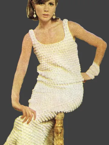 Vintage Crochet Pattern 275 Paris Evening Dress Women $2.50