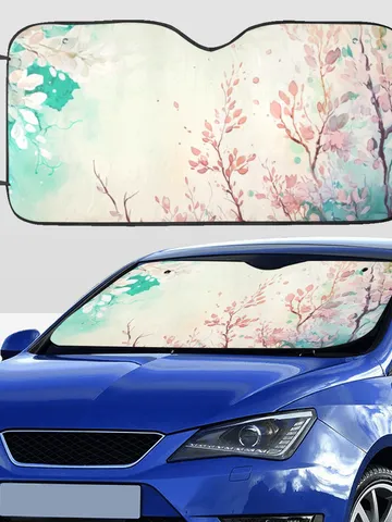 Spring Watercolor Style Car SunShade $48.00