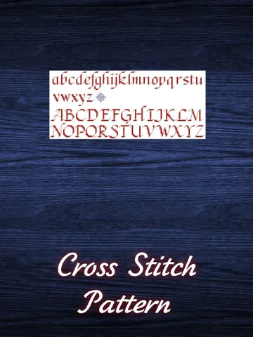 Vintage Cross Stitch Pattern Alphabet Counted Digital Download PDF $4.50