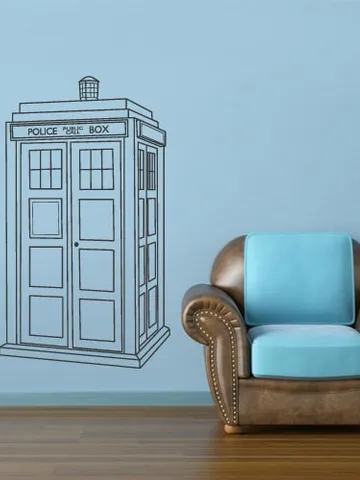Tardis Wall Decal Dr Who Phone box Decoration Sticker z2651 $23.99
