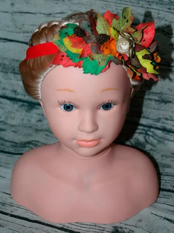 Autumn leaves headband for photo props. Baby headband from leaves as kids masks to halloween costume. $10.00