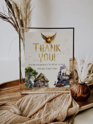 THANK YOU!; Wizard Baby Shower; Magic School Baby Shower template; Instant Download; wiz1320 $7.55