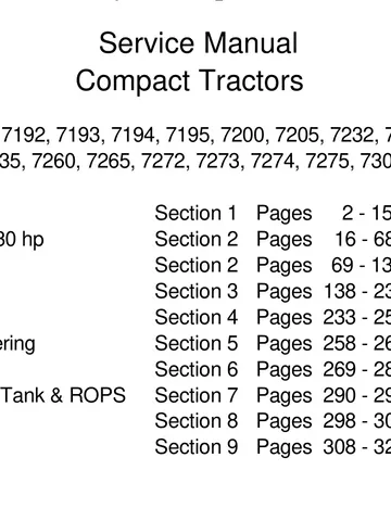 CUB CADET COMPACT TRACTOR 7275 SERVICE REPAIR SHOP MANUAL