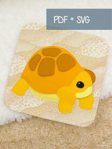 Turtle - Felt Applique - Sewing Pattern $4.00