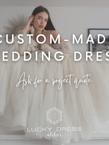 Custom-made wedding dresses: Boho wedding dress, Elopement wedding dress, Mermaid wedding dress, Lace wedding dress, Black wedding dress $1.00