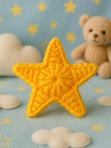 Crochet Star Pattern Applique PDF, DIY Decorative Star Ornament, Easy Crochet Pattern for Beginners $4.50
