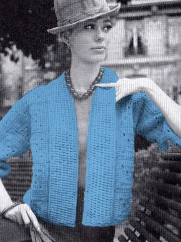 Vintage Crochet Pattern 277 The Add-a-Motif Jacket Women $2.50