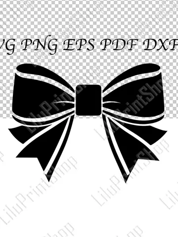 Coquette bow svg, Vector bow cut file Soft girl aesthetic clipart png, cnc, ribbon transparent digital instant download $2.71
