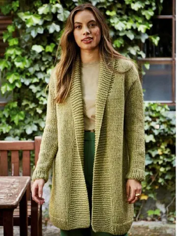 Cardigan pattern long women cardigan knitting pattern PDF easy simple pattern $6.68