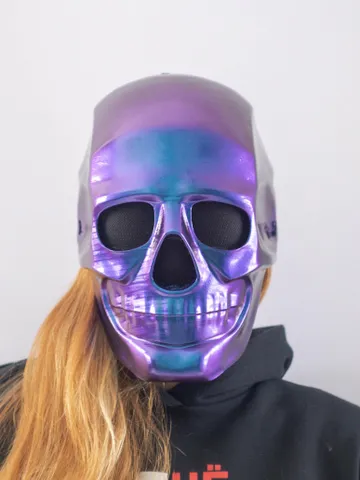 Human Skull Mask, Chameleon Skull Mask, Cosplay Mask, Horror Mask, Moriarty Mask for Halloween Photoshoot or Cosplay, chameleon color $413.47