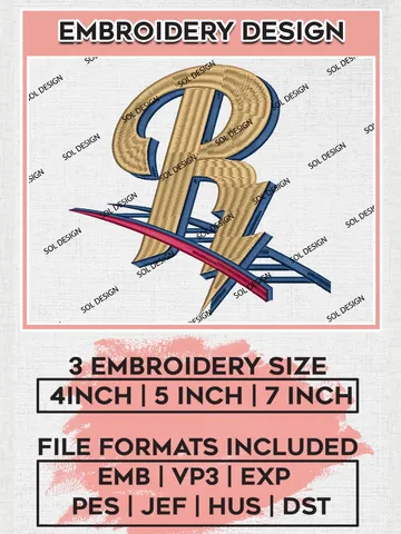 MiLB Scranton/Wilkes-Barre RailRiders Embroidery Design Files, MiLB Scranton/Wilkes-Barre RailRiders Logo, Minor League Baseball Logo Embroidery Designs, MiLB embroidery designs, Machine embroidery designs, Digital Download $6.99